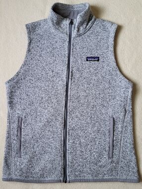 Vintage Patagonia Vest Women's Size M Better Sweater Gray Fleece Full Zip